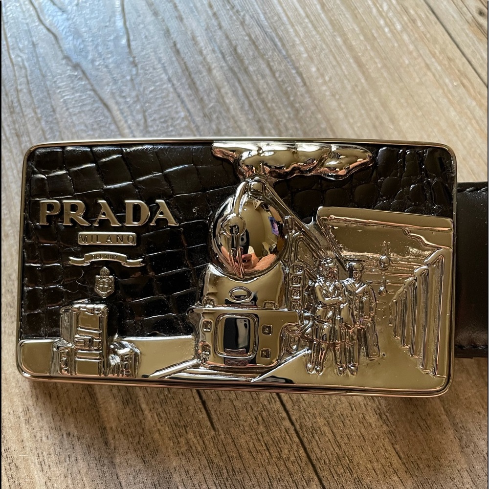 Authentic Prada Train Station Belt